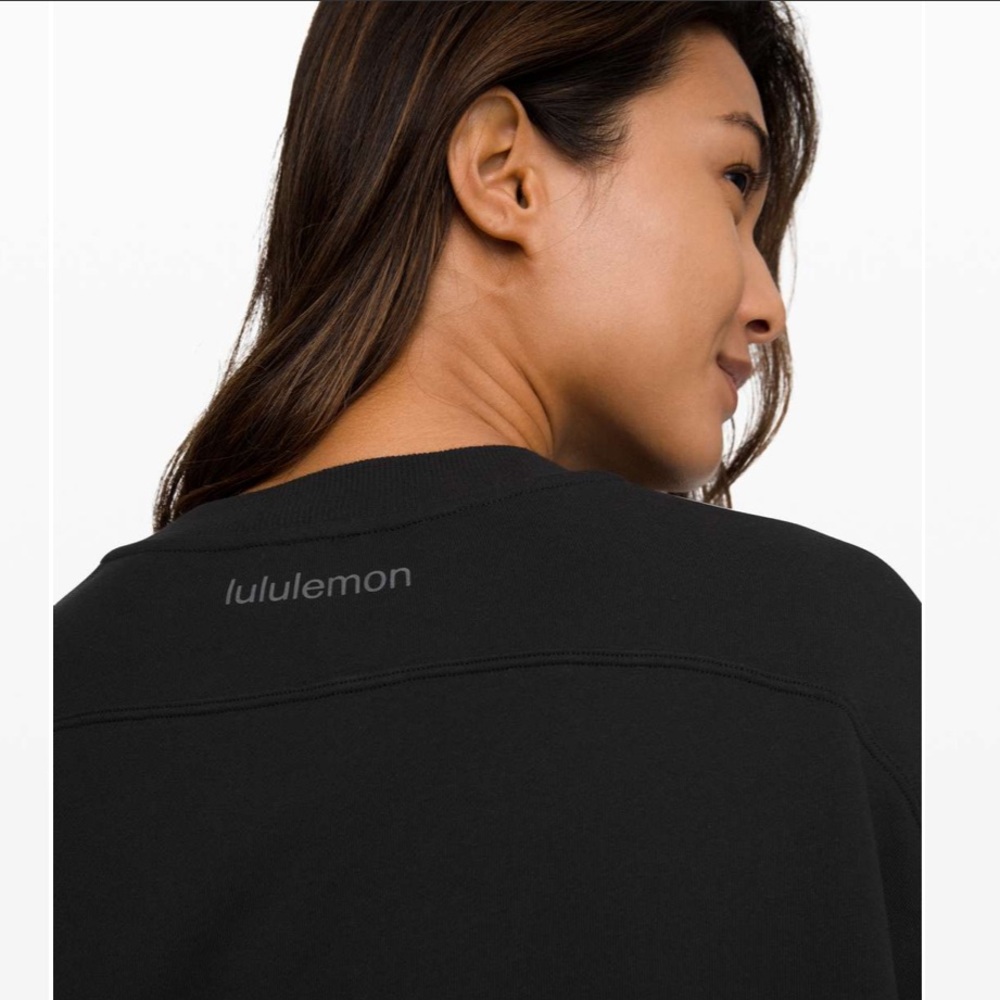 lululemon🍋 Perfectly Oversized Black Crewneck Size 14 (first release) Great Cond - Picture 2 of 7